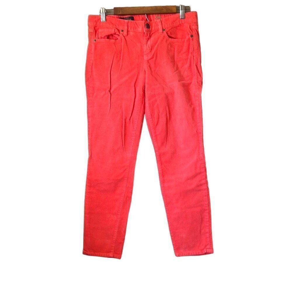 J Crew Womens Ankle‎ Corduroy Pants Size 29 Coral Colored Casual